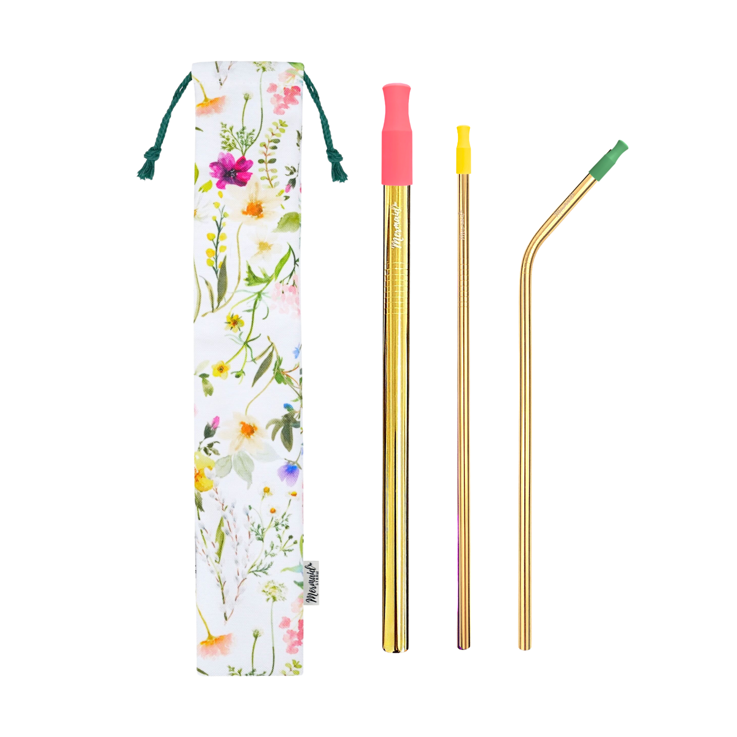Wildflower Stainless Steel Straw Pack