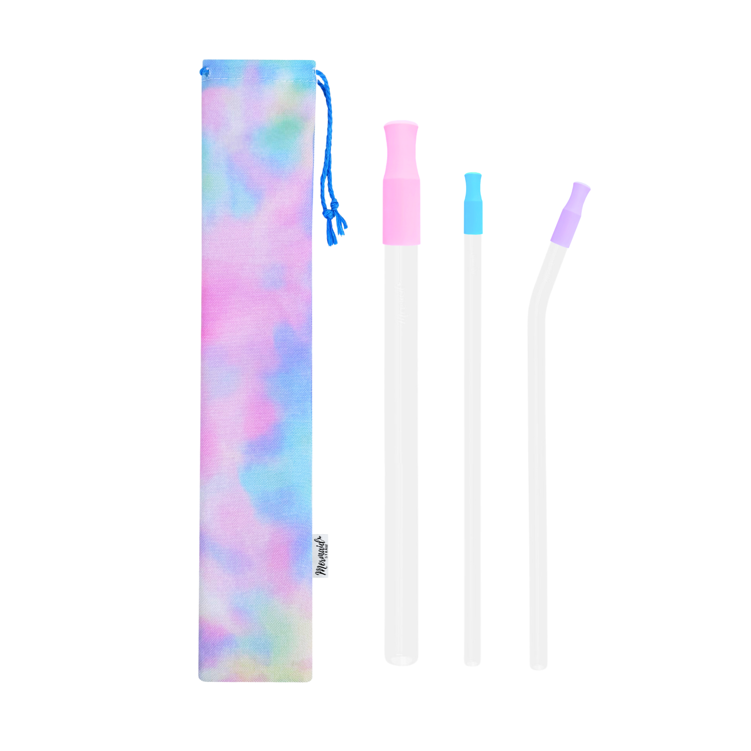 Tie Dye Glass Straw Pack