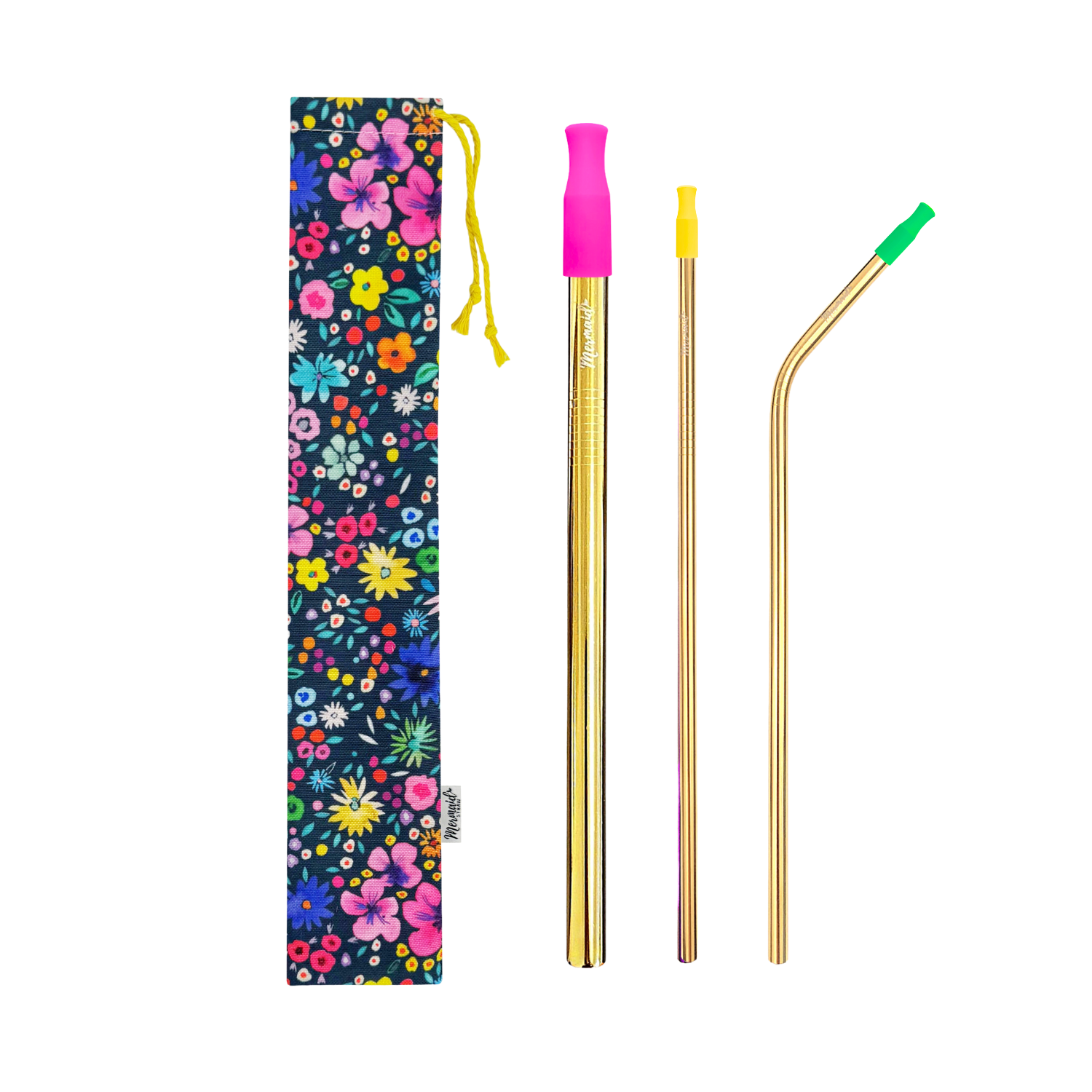 Ditzy Floral Stainless Steel Straw Pack