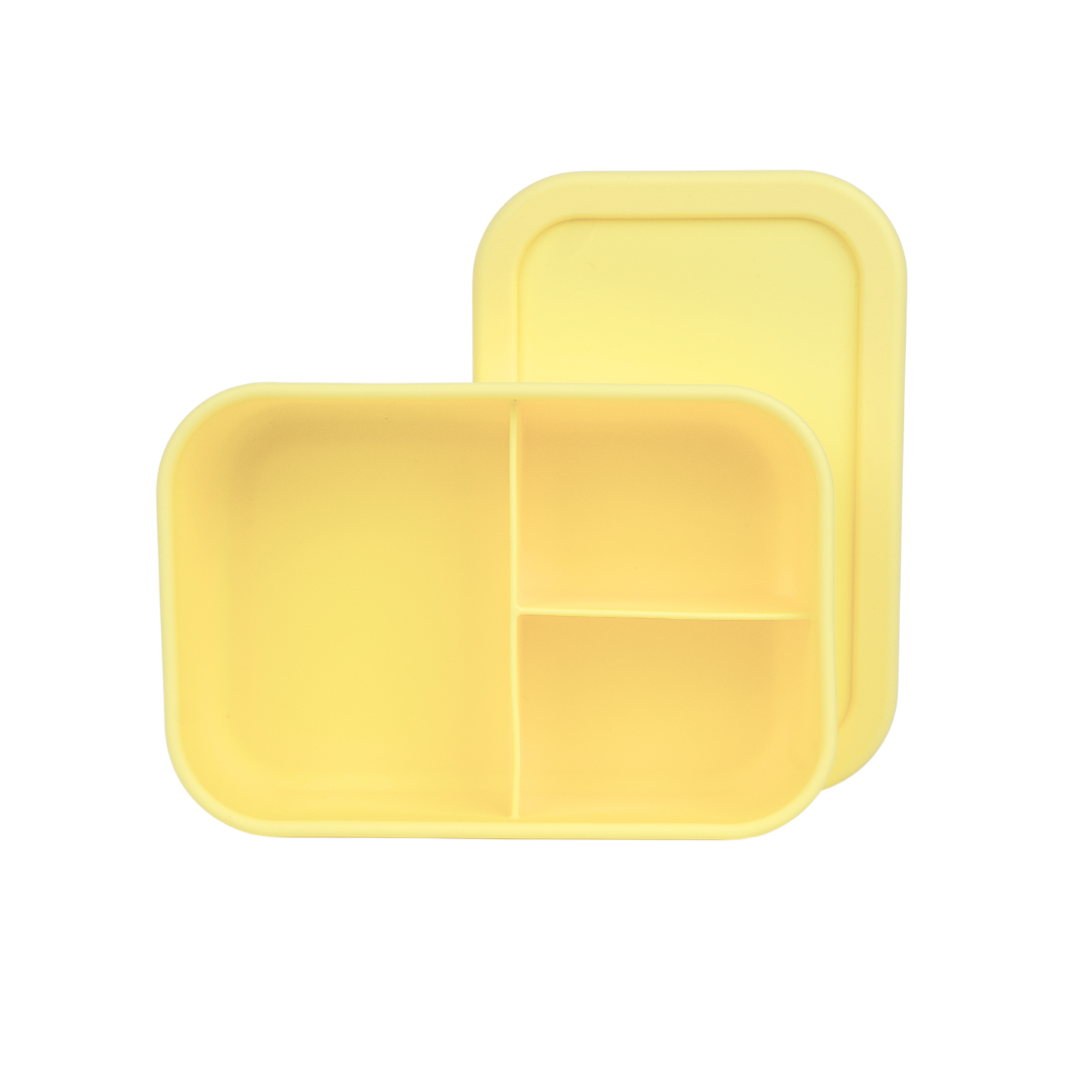 Pale Yellow Silicone Bento Box