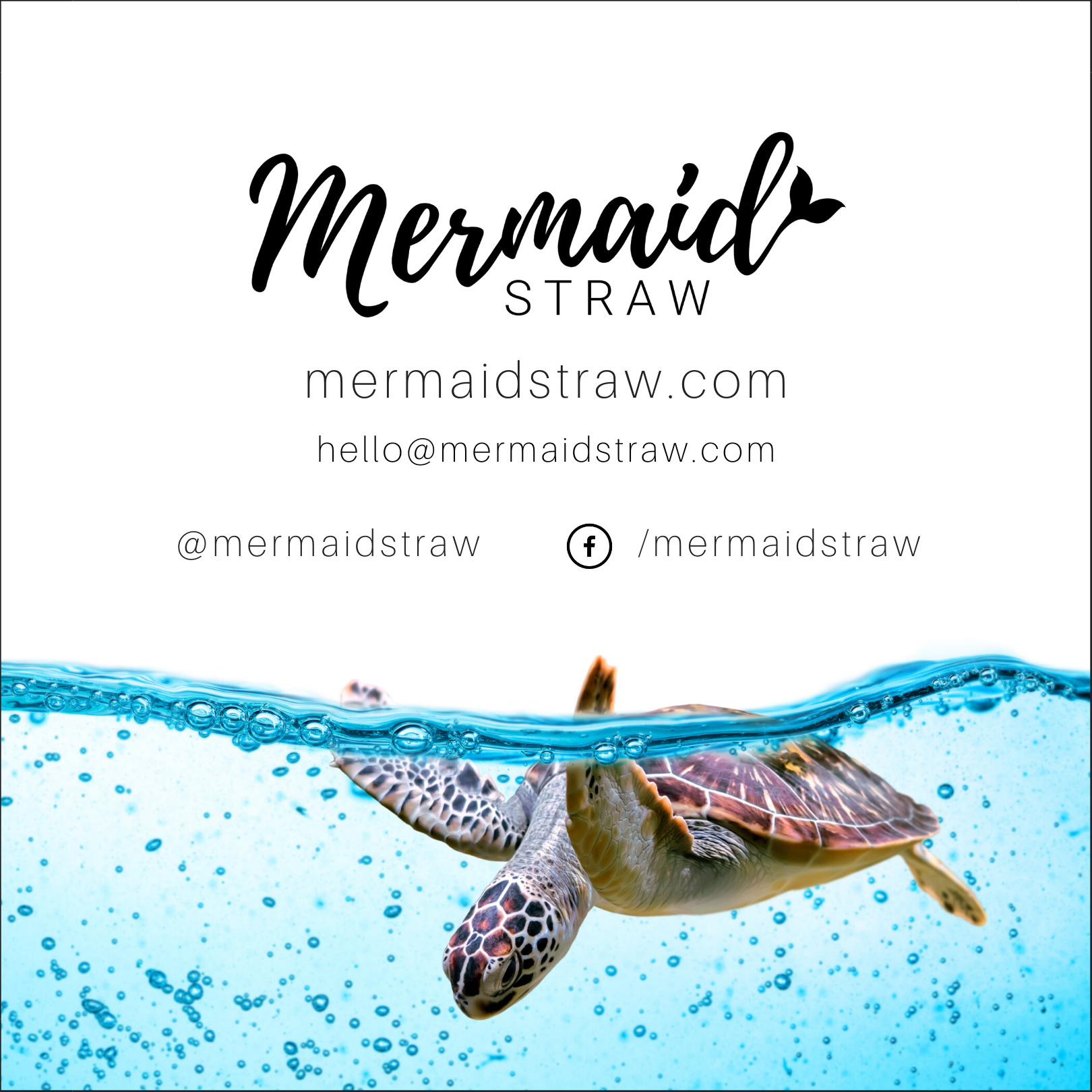 Awareness Cards (Pack of 25) - Mermaid Straw