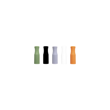 6mm Earth Tones Silicone Tip Pack, includes olive, black, gray, white, and caramel silicone tips