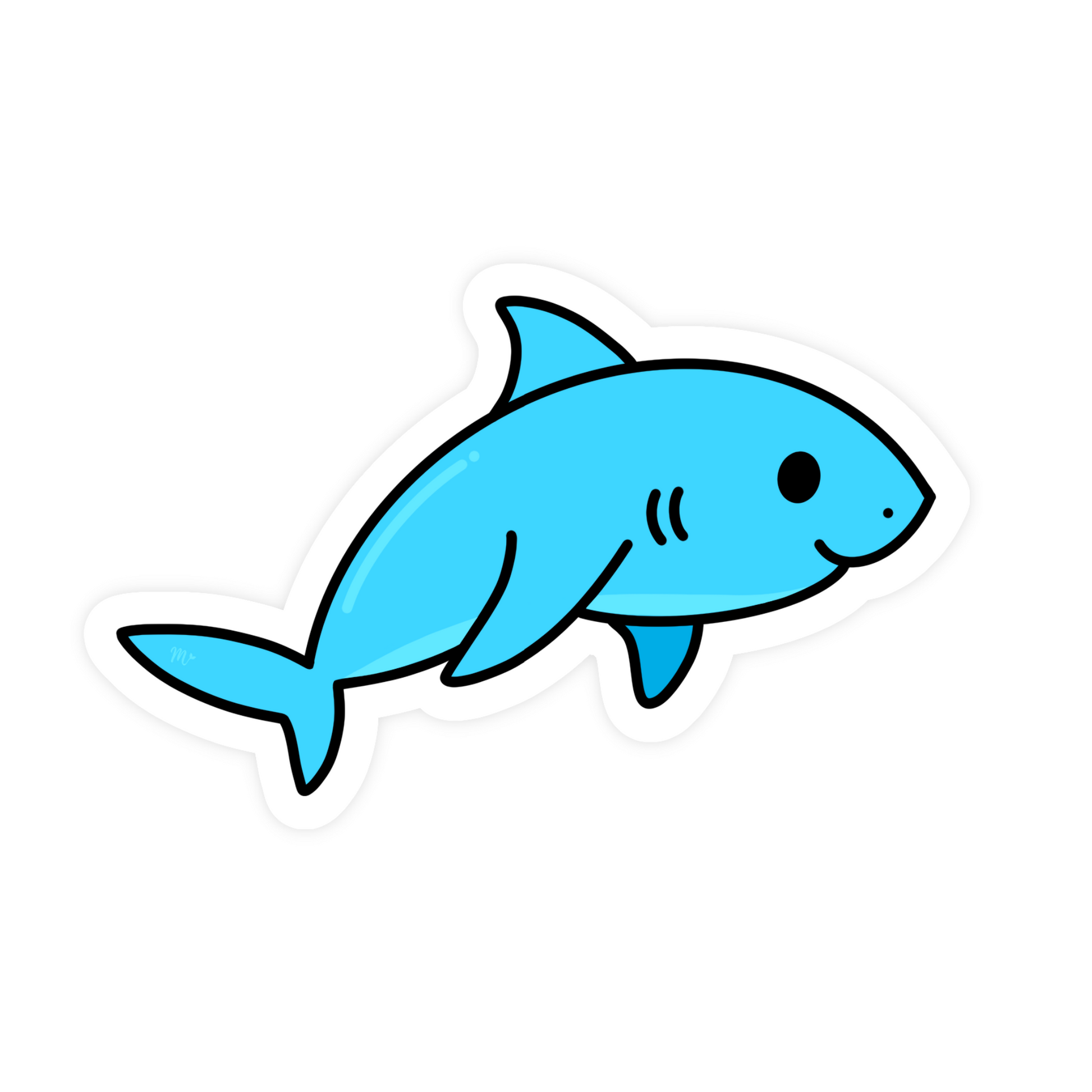 Ocean Babies Sticker pack, Mermaid Straw Stickers, Baby Shark Sticker