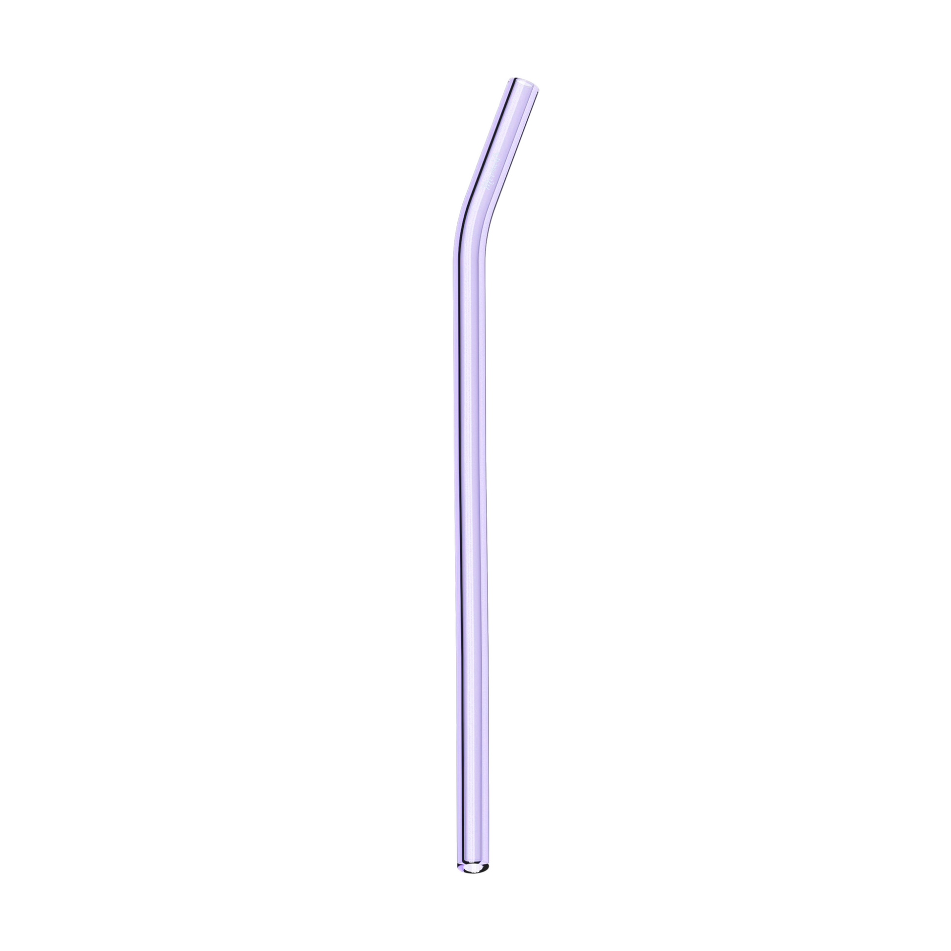 Glass Straws, Mermaid Straw, Reusable Straw, glass purple curved single