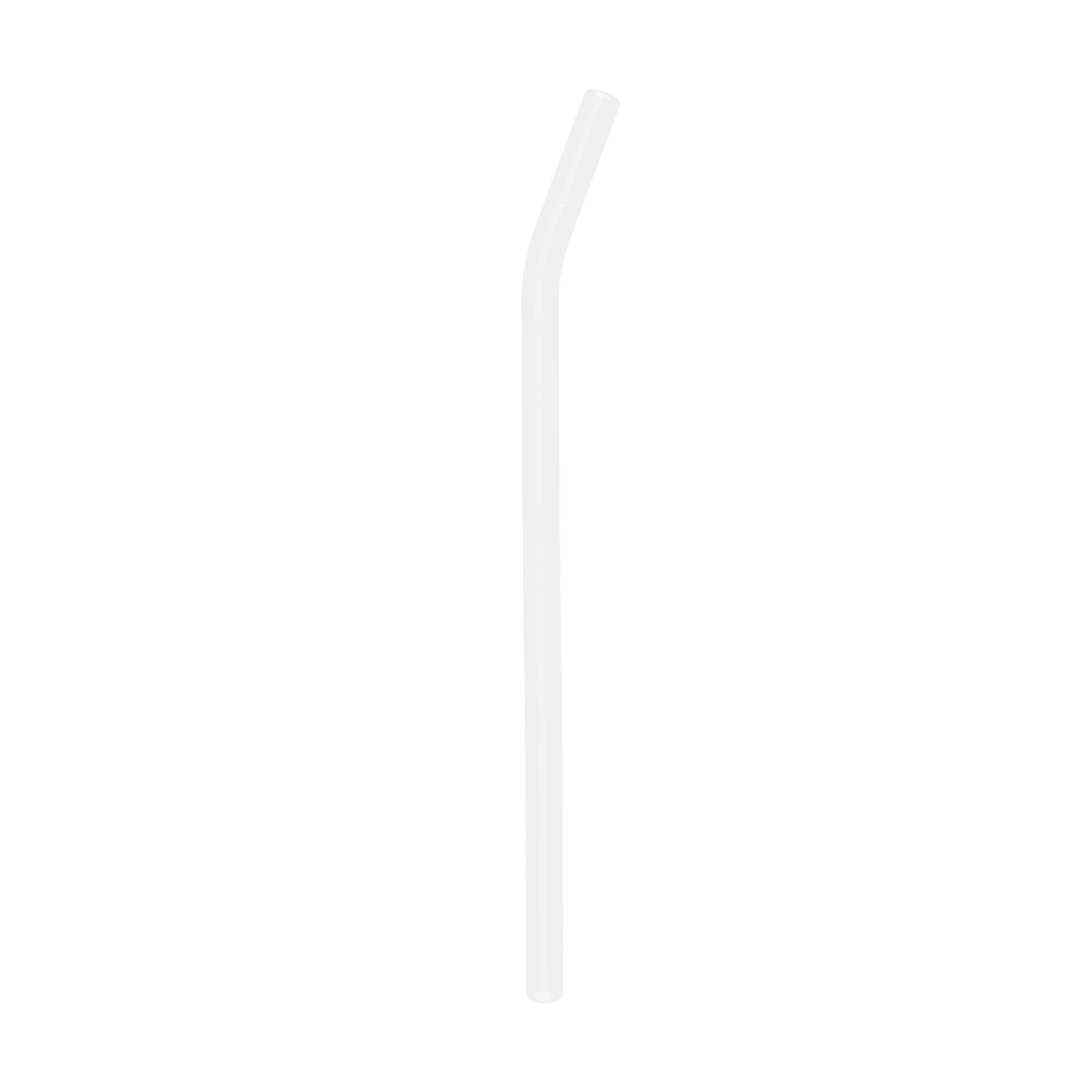 Glass Straws, Mermaid Straw, Reusable Straw, white glass curved single