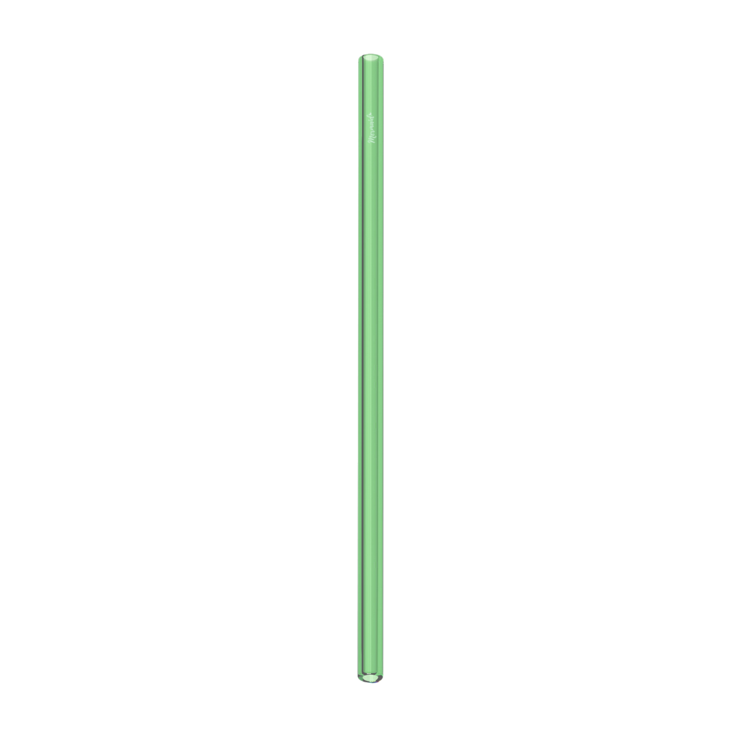 Glass Straws, Mermaid Straw, Reusable Straw, green glass straight single