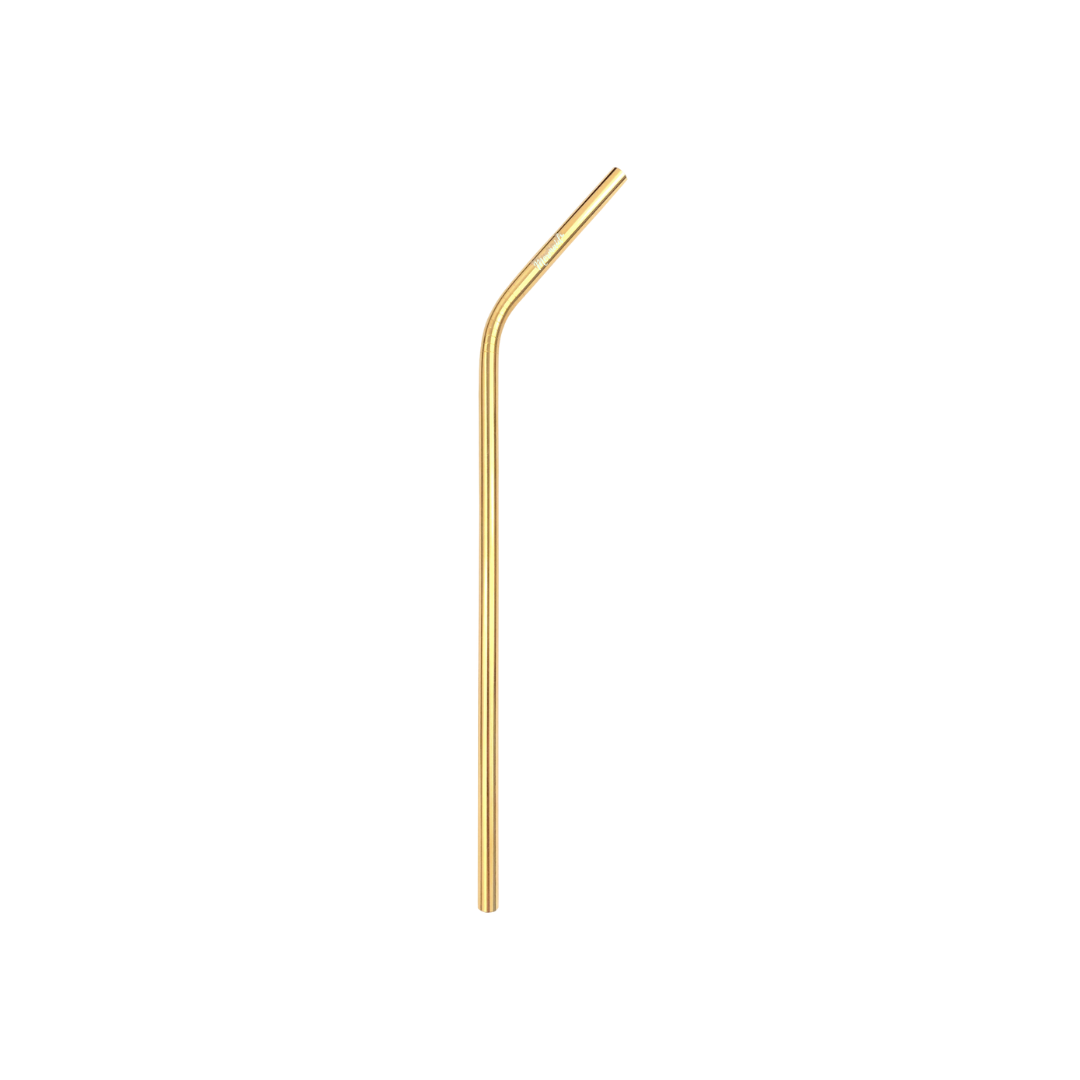 Regular Mermaid Straw, Stainless Steel Mermaid Straws, gold curved single